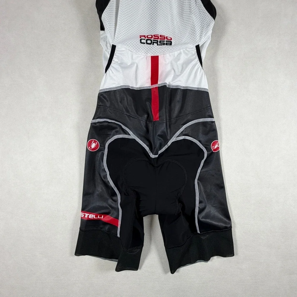 NEW Castelli Sanremo Speed Suit Jersey Mens 2XL Rosso Corsa Triathlon One Piece